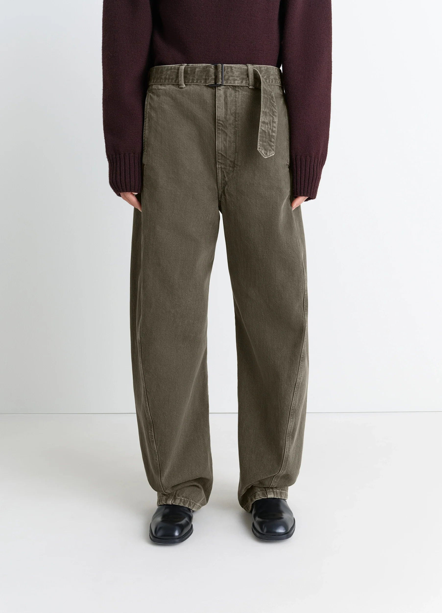 TWISTED BELTED PANTS - 4