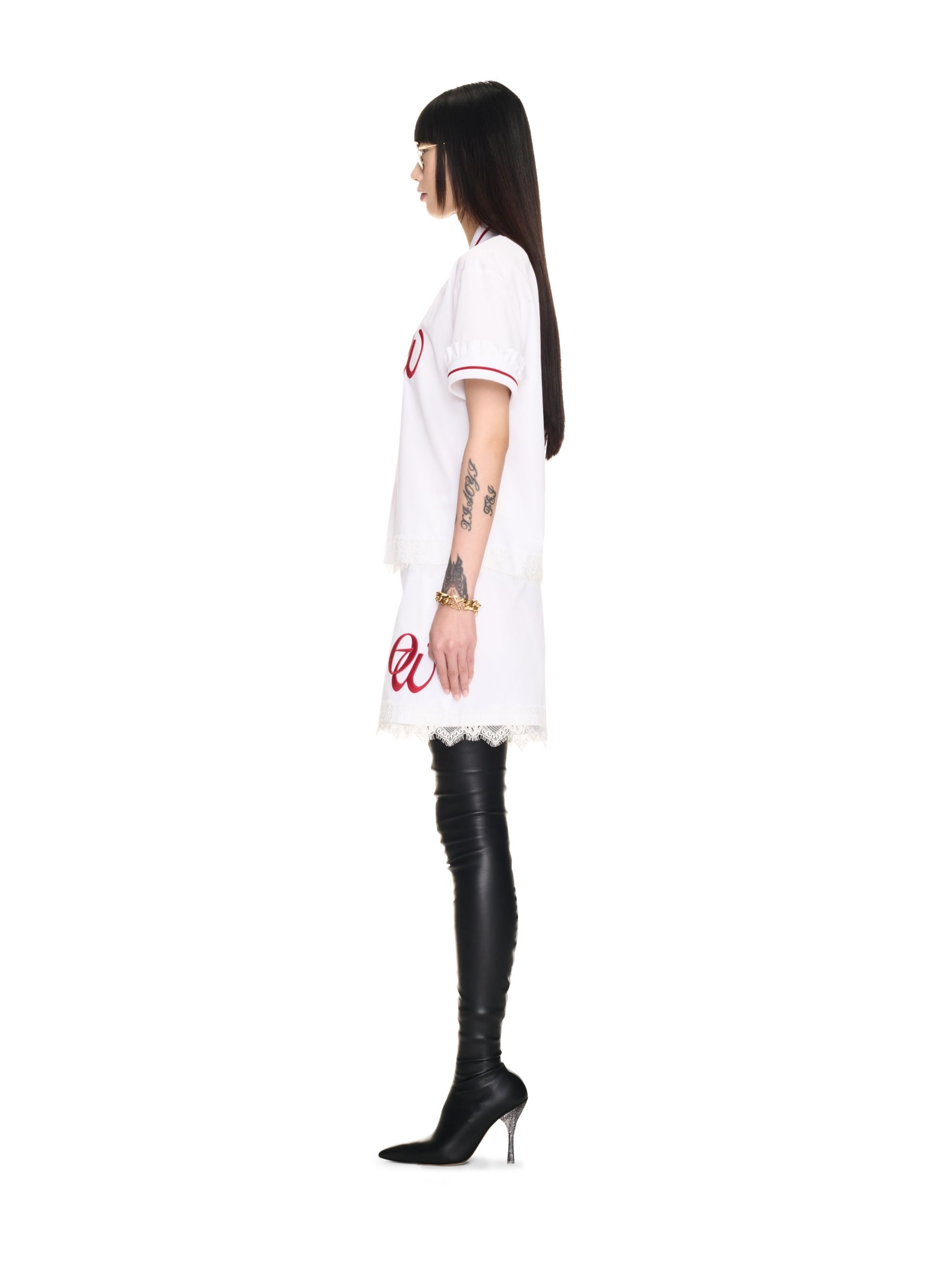 Poplin Ow Embr Baseball Short - 3