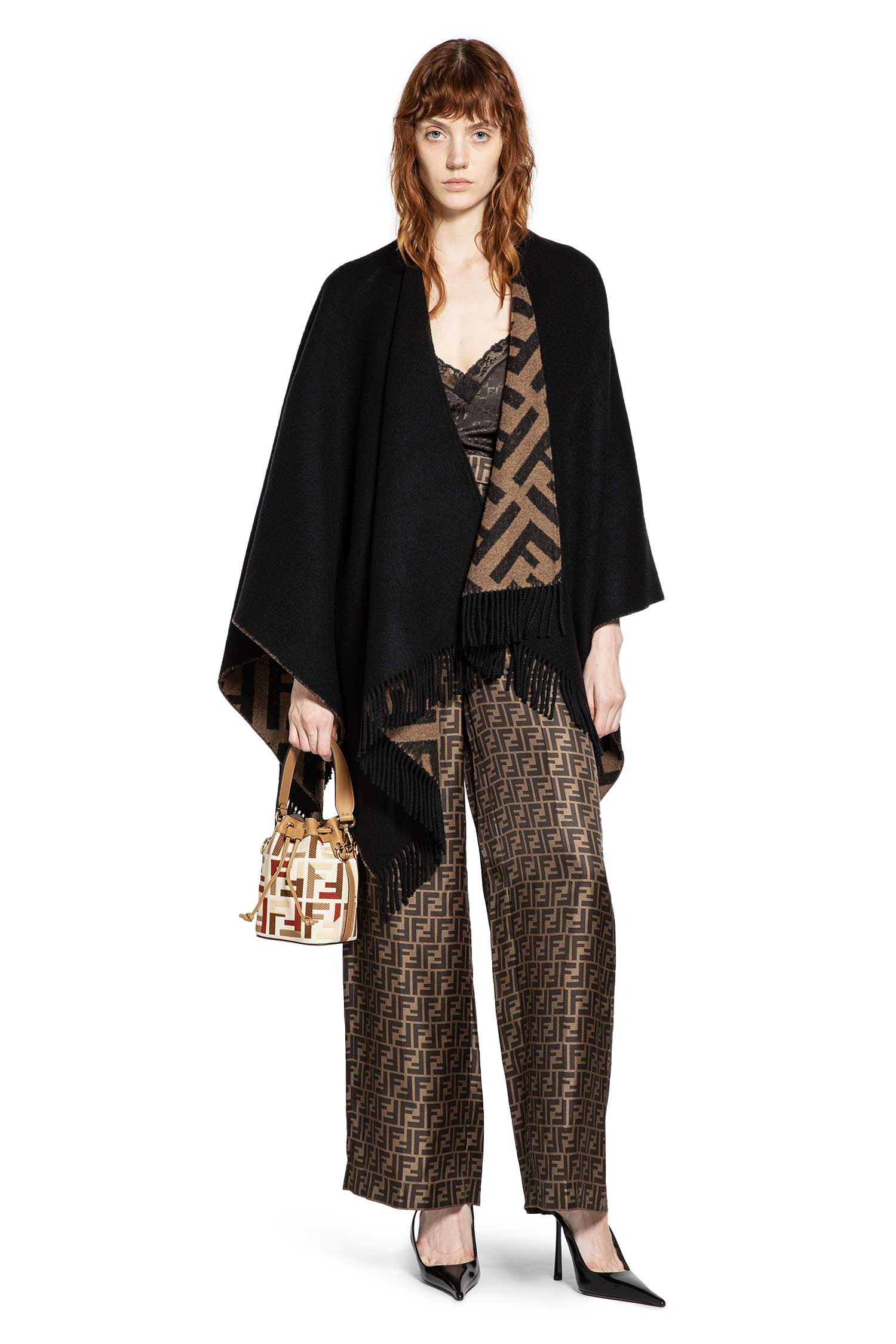 Ff Silk Twill Wide Leg Pants - 5