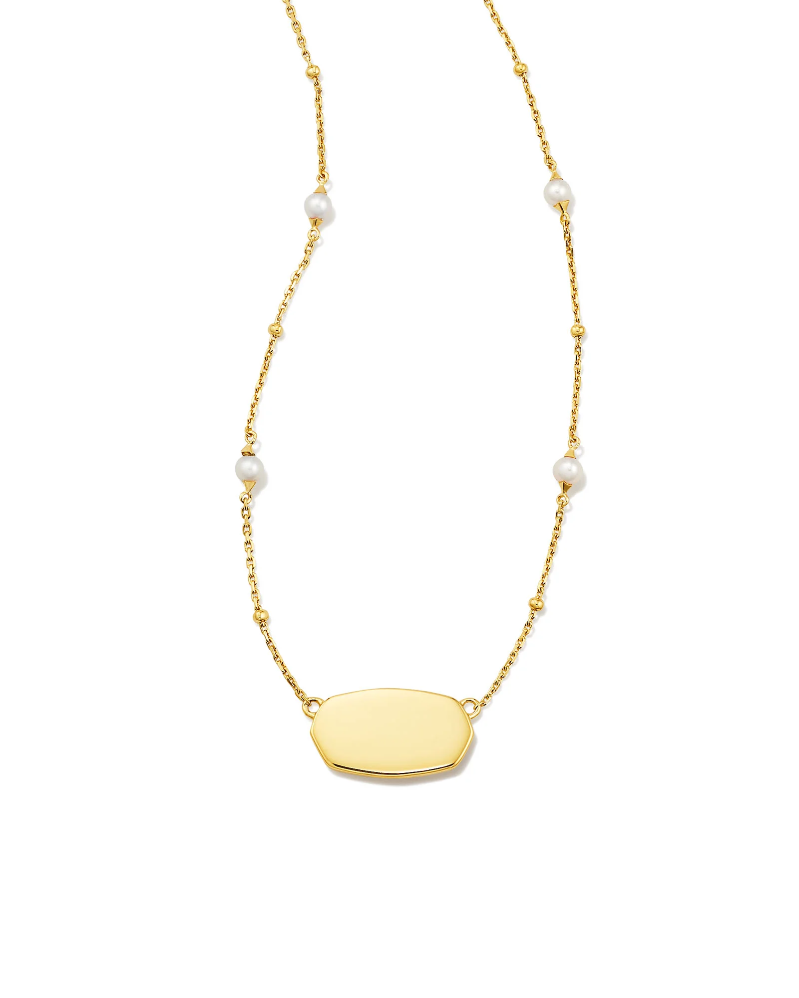 Elisa Pearl 18k Gold Vermeil Pendant Necklace in Freshwater Cultured Pearl - 1