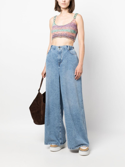 Chloé crochet-knit cropped tank top outlook