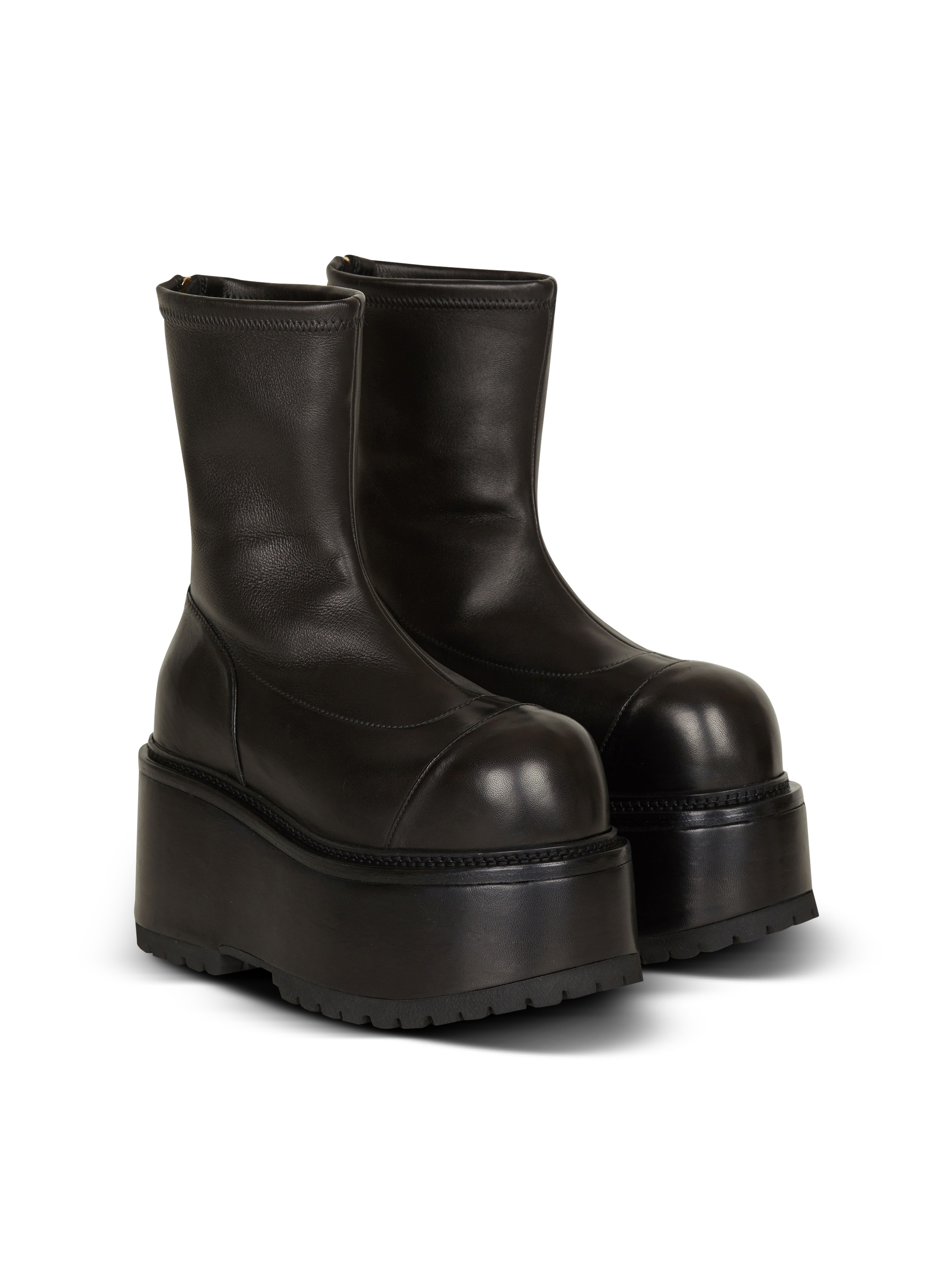 Leather platform boots - 2