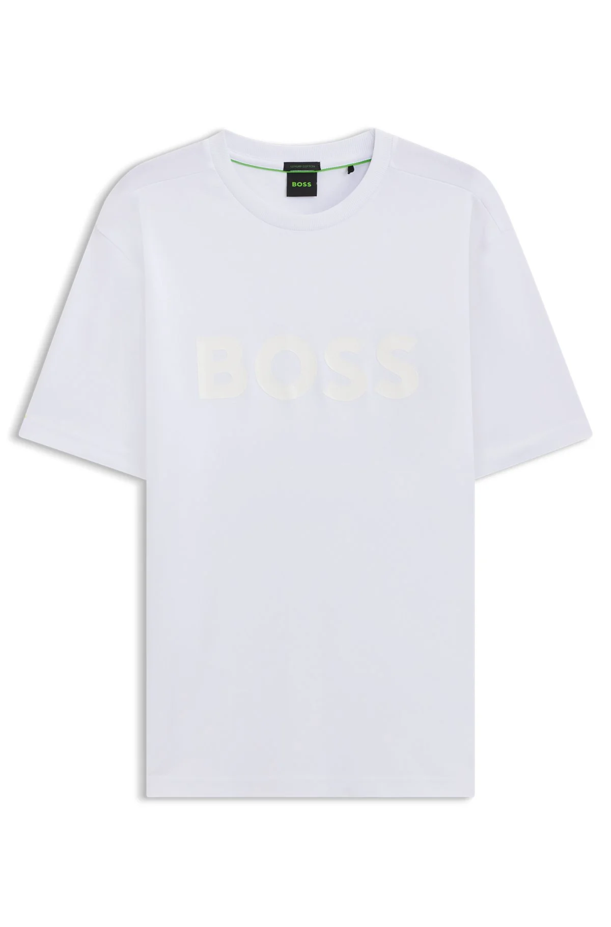 COTTON-JERSEY T-SHIRT WITH STRUCTURED LOGO - 1
