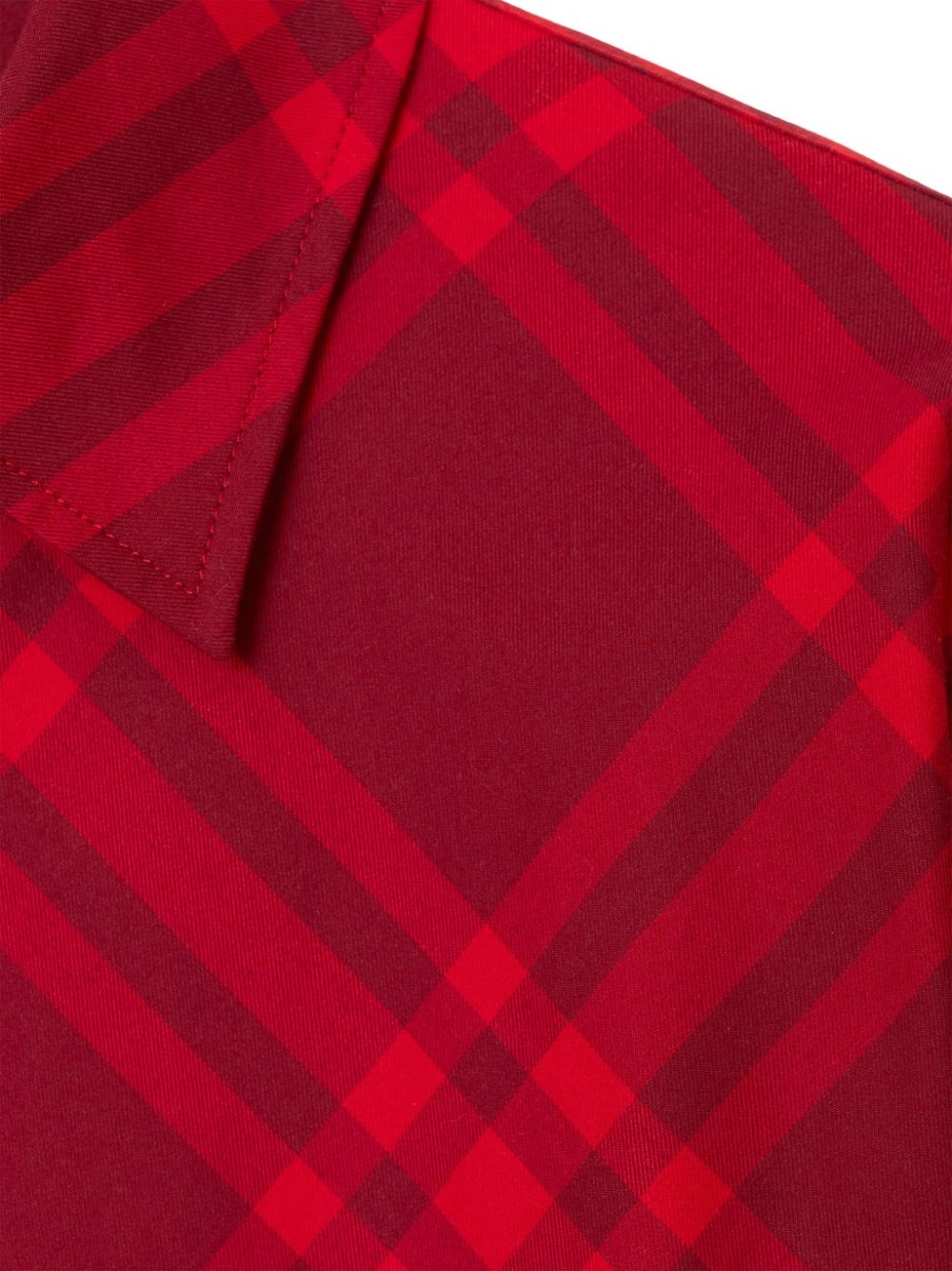 check-pattern cotton shirt - 3