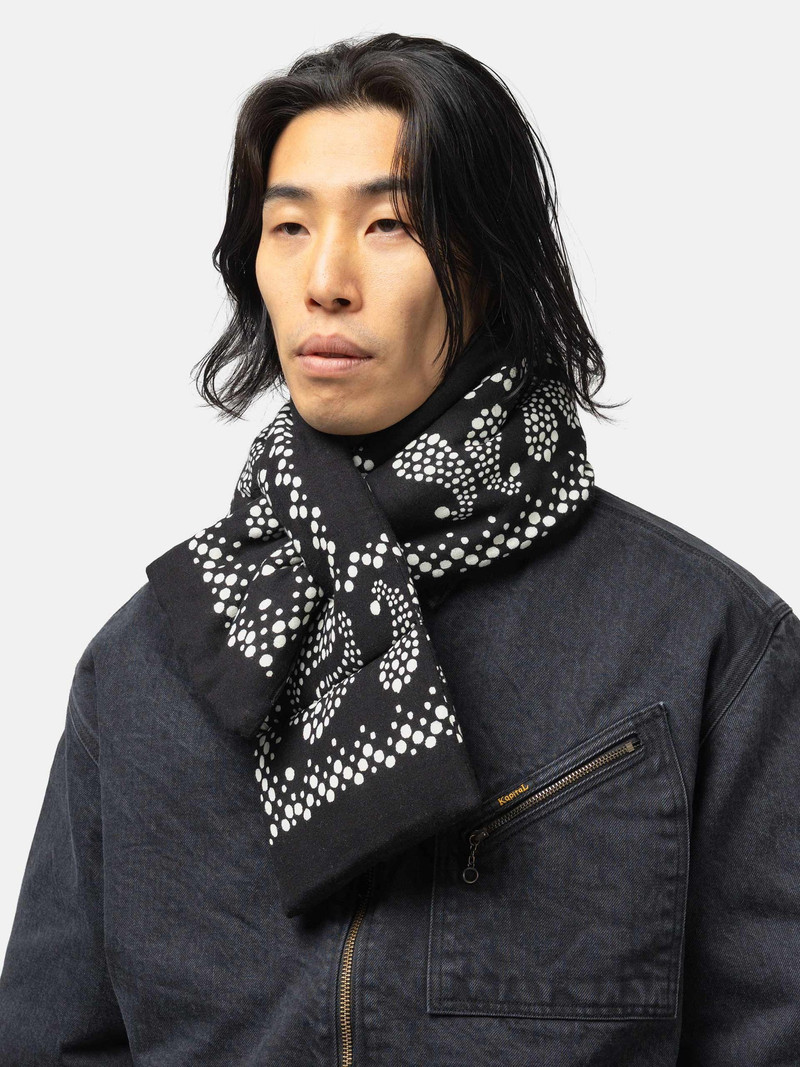 Kapital Linen Rayon Bandana KESA Scarf Black outlook