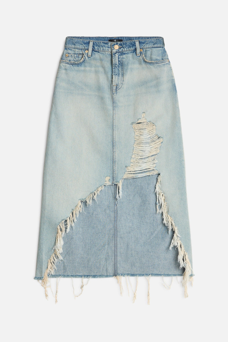 MANKIND Denim Midi Skirt in Peaches 1