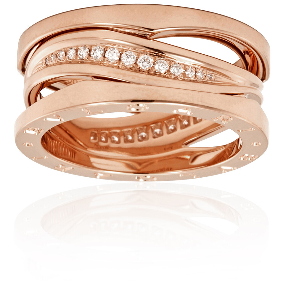 Bvlgari B.Zero1 Design Legend 18k Rose Gold Ring, Brand Size 54 (US Size 7) - 2