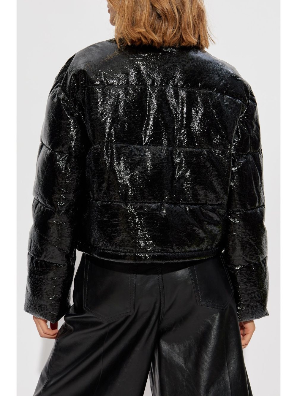 vinyl puffer jacket - 4