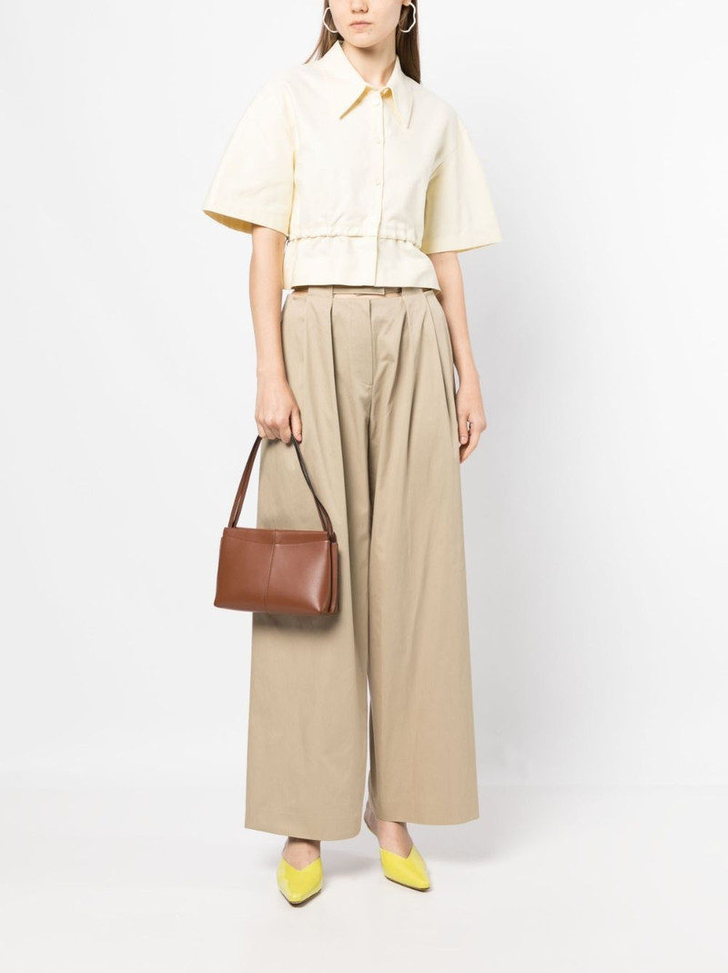 SYSTEM cut-out pleated palazzo pants outlook