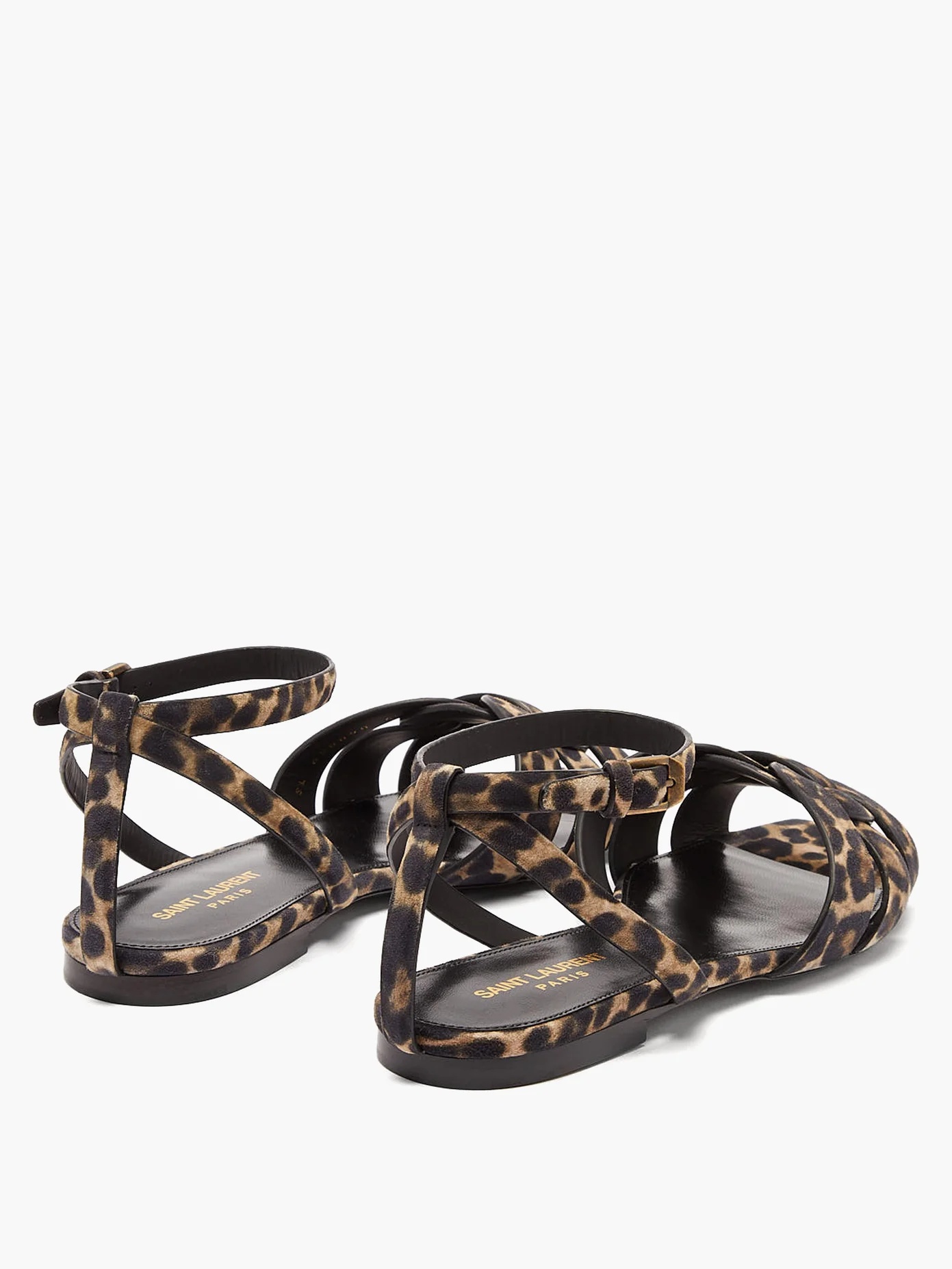 Tribute leopard-print suede sandals - 4