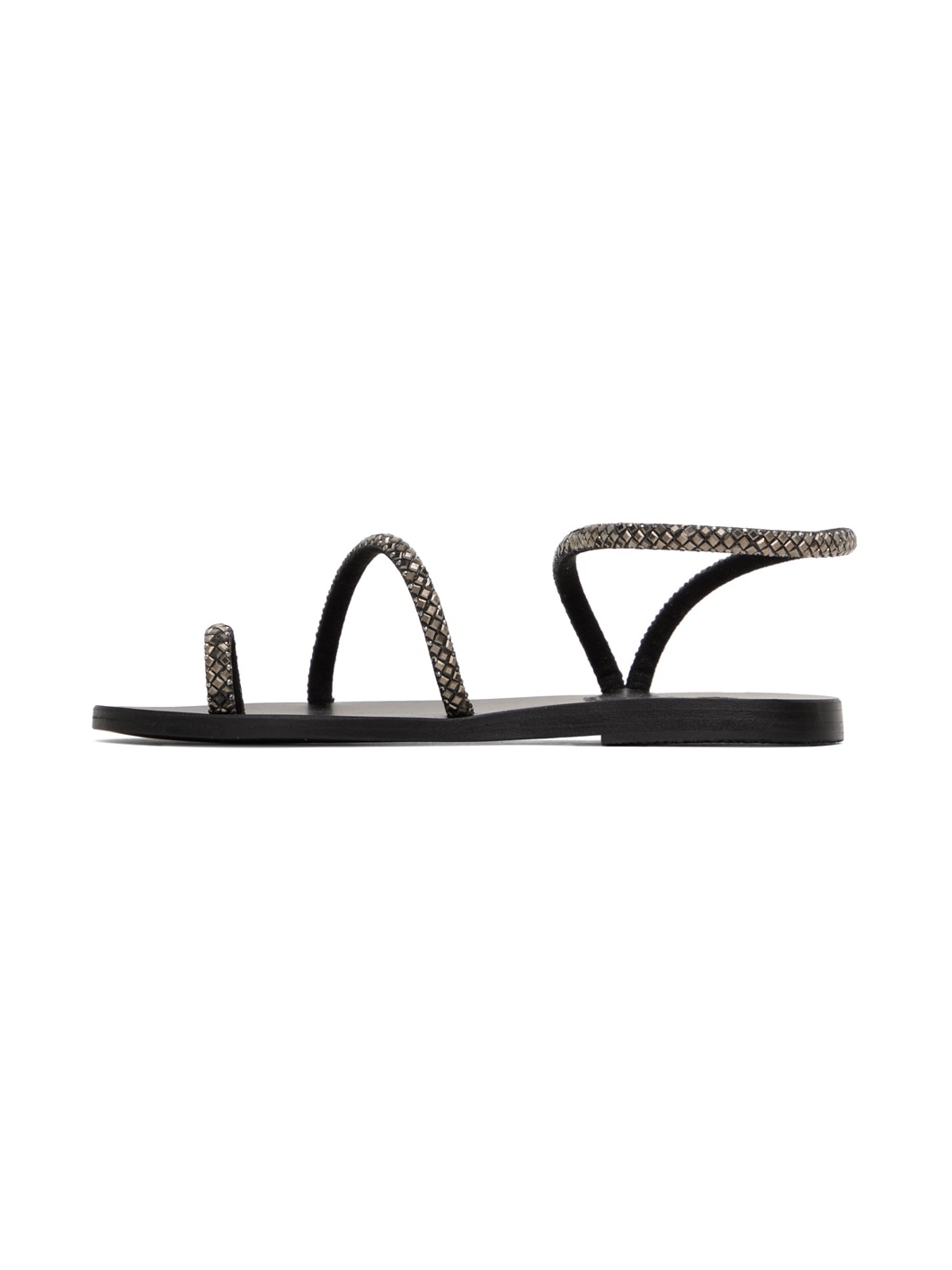 Black Apli Eleftheria Crystals Sandals - 3