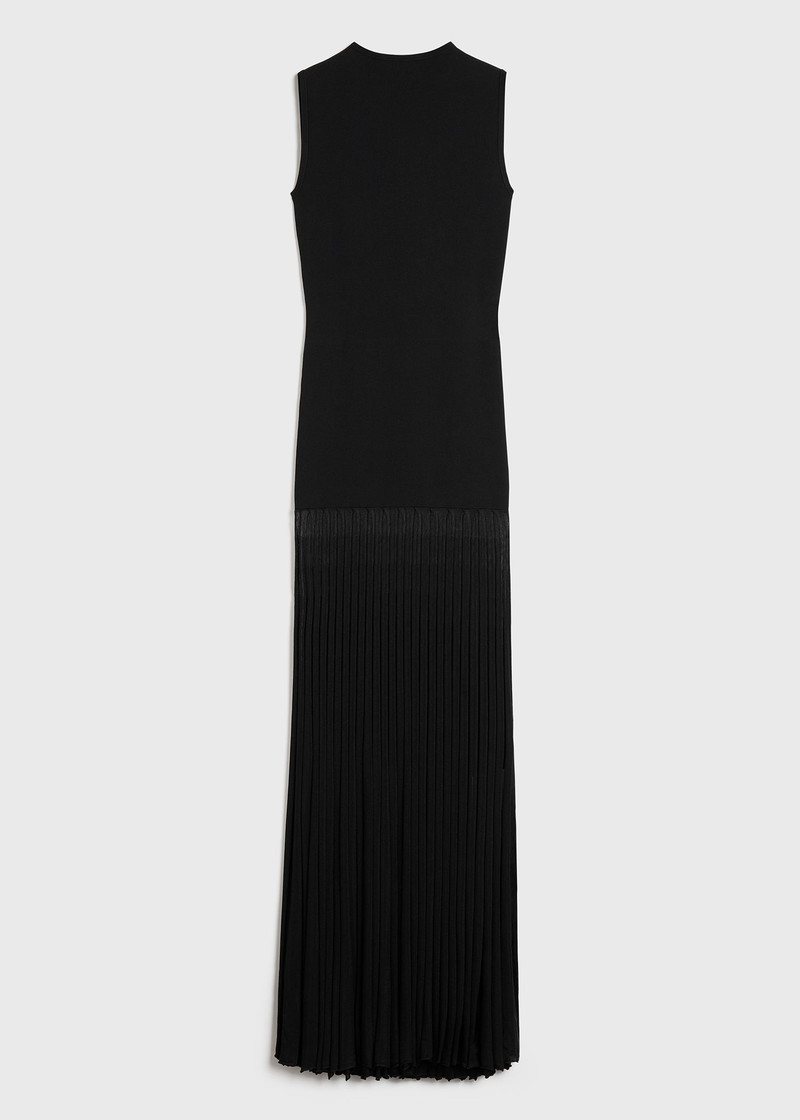 TOTEME Pliss-knitted evening dress black - 241-WRD1201-YA0028 | REVERSIBLE
