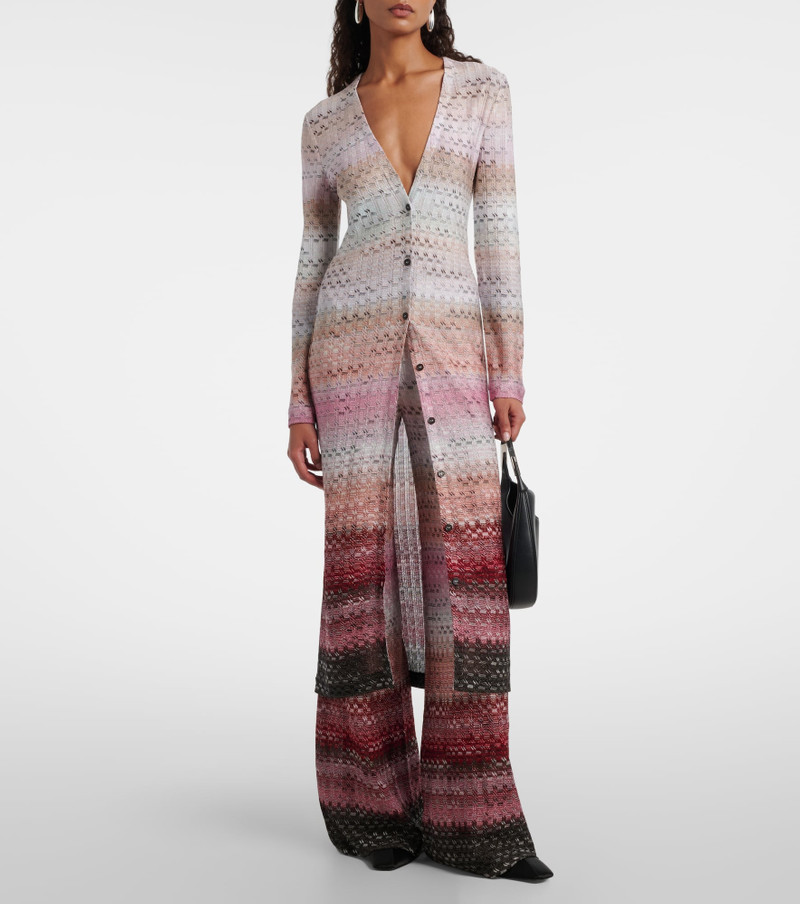 Missoni High-rise lamé flared pants outlook