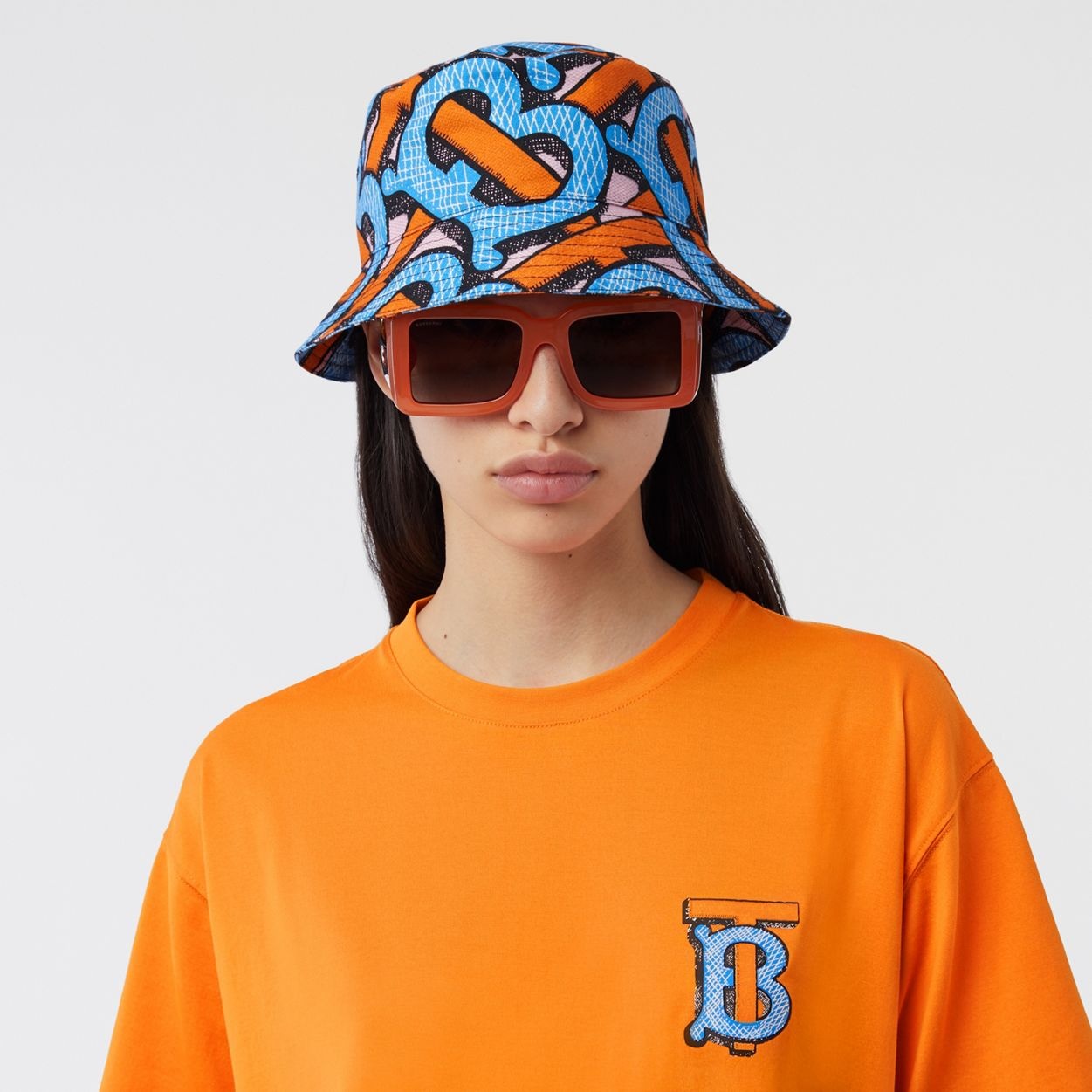 Monogram Print Cotton Canvas Bucket Hat - 3