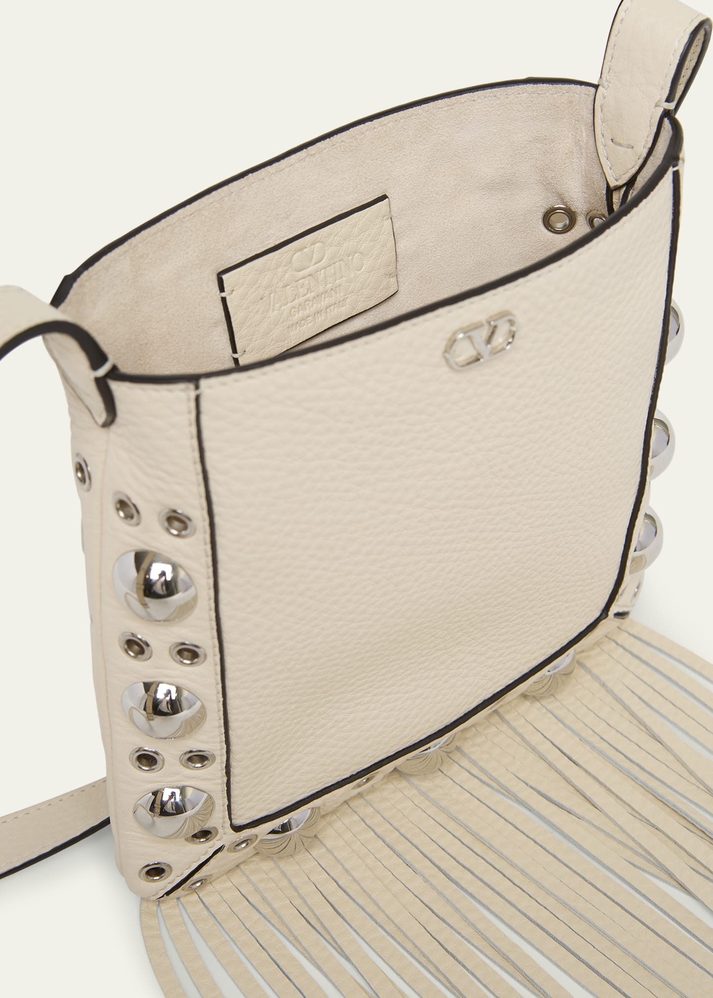 Nellcote Small Fringe Studded Leather Crossbody Bag - 4