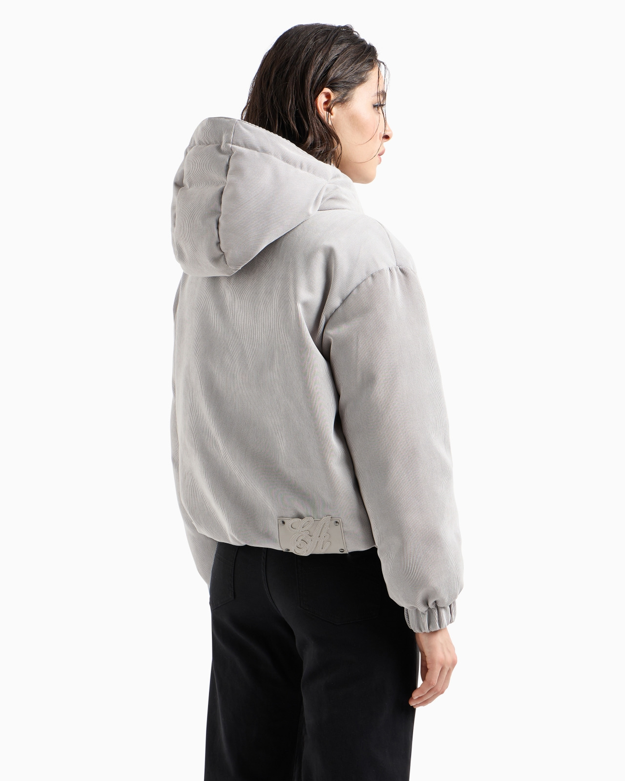 ASV water-repellent corduroy down jacket with hood and recycled down - 3