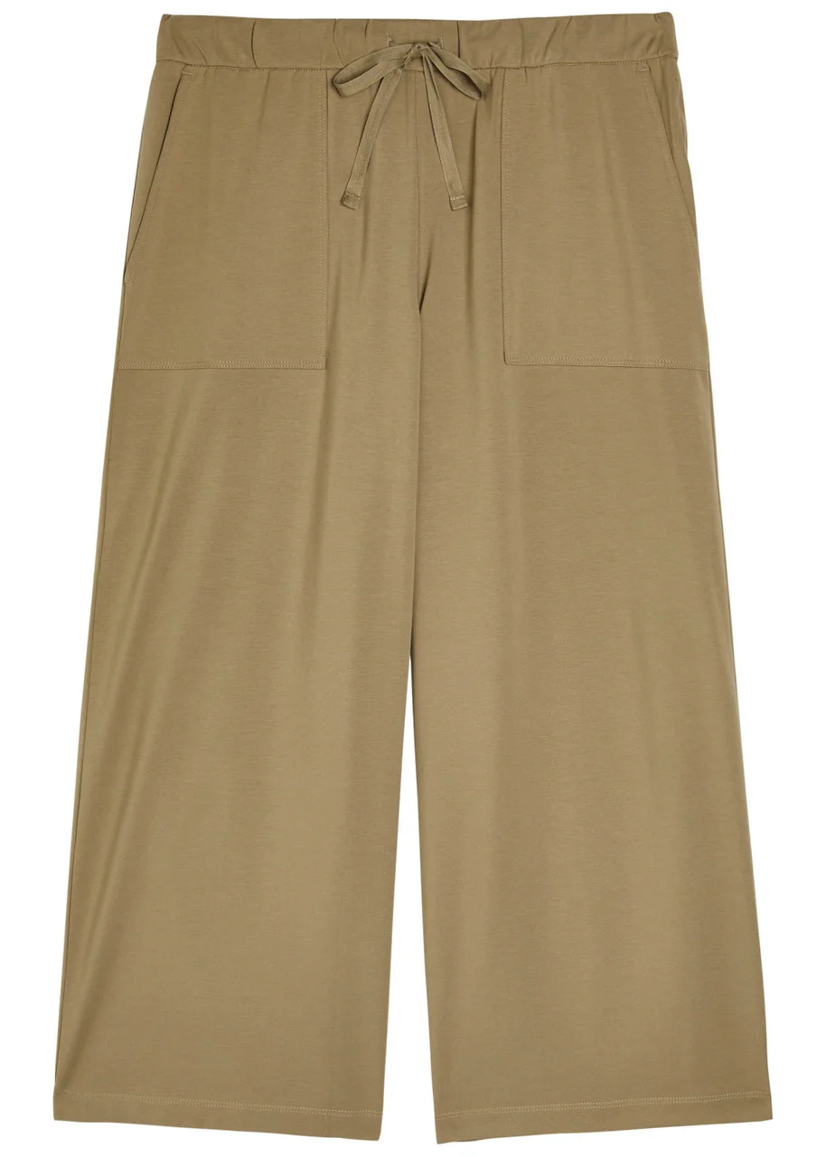 Eileen Fisher Cropped Cotton-blend Trousers - 1