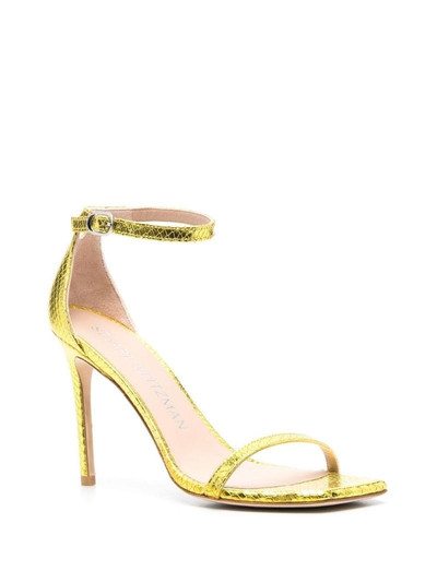 Stuart Weitzman 105mm snakeskin leather sandals outlook