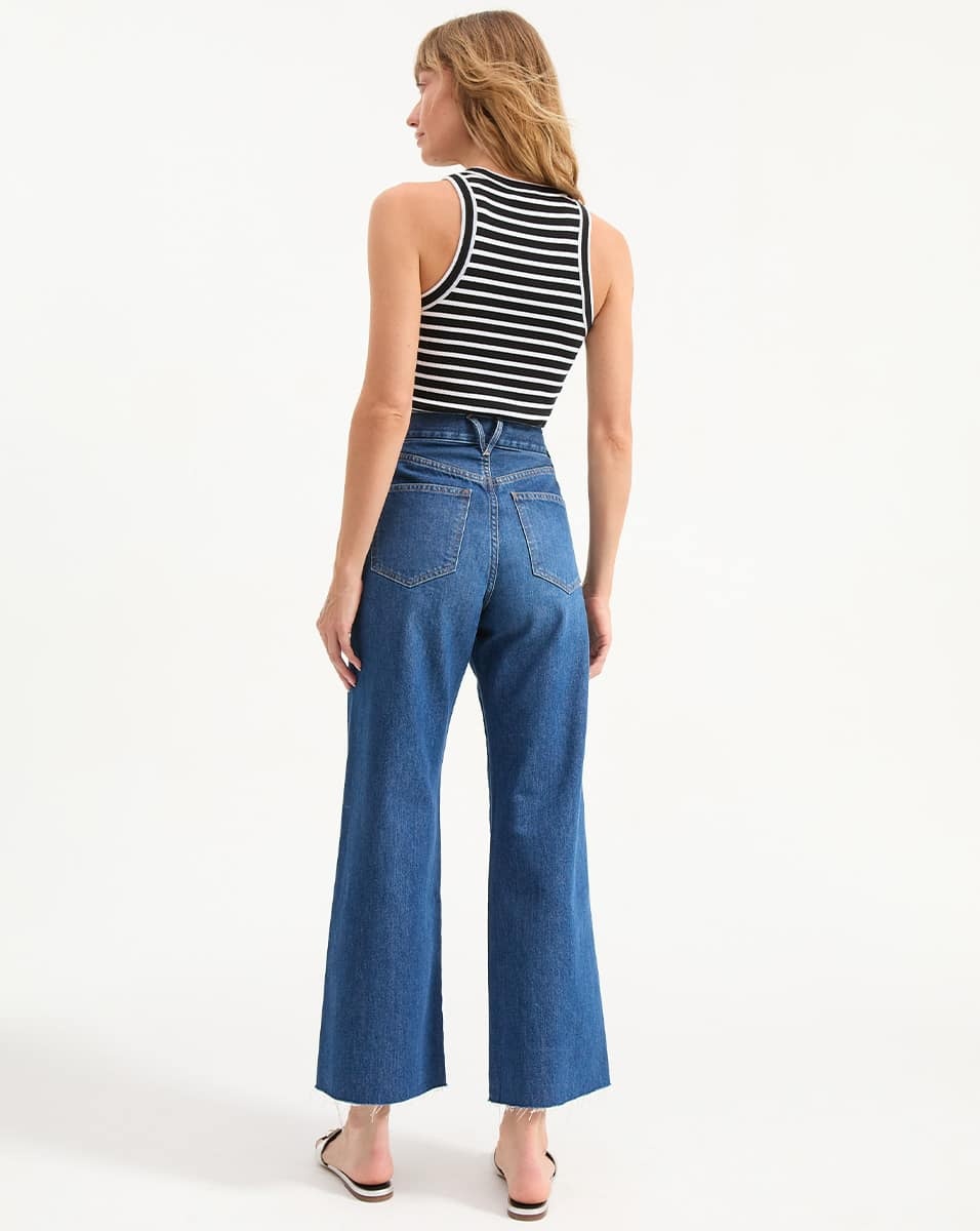 TAYLOR CROPPED HIGH RISE WIDE LEG JEAN - 6