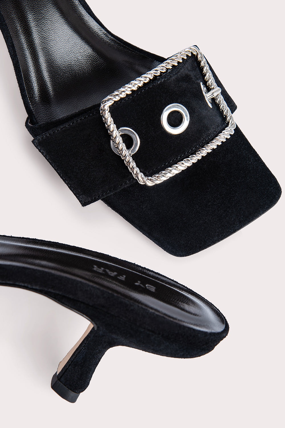 Davina Black Suede Leather - 4