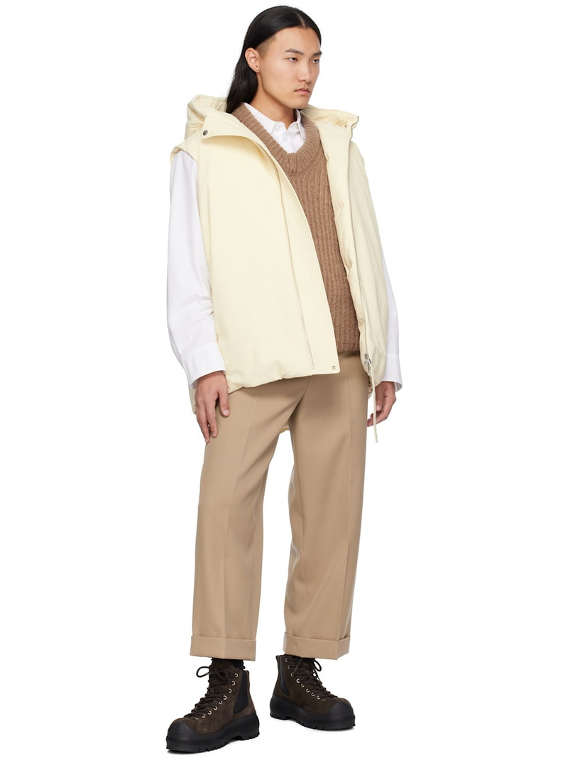 Jil Sander Beige Medium Fill Down Vest outlook