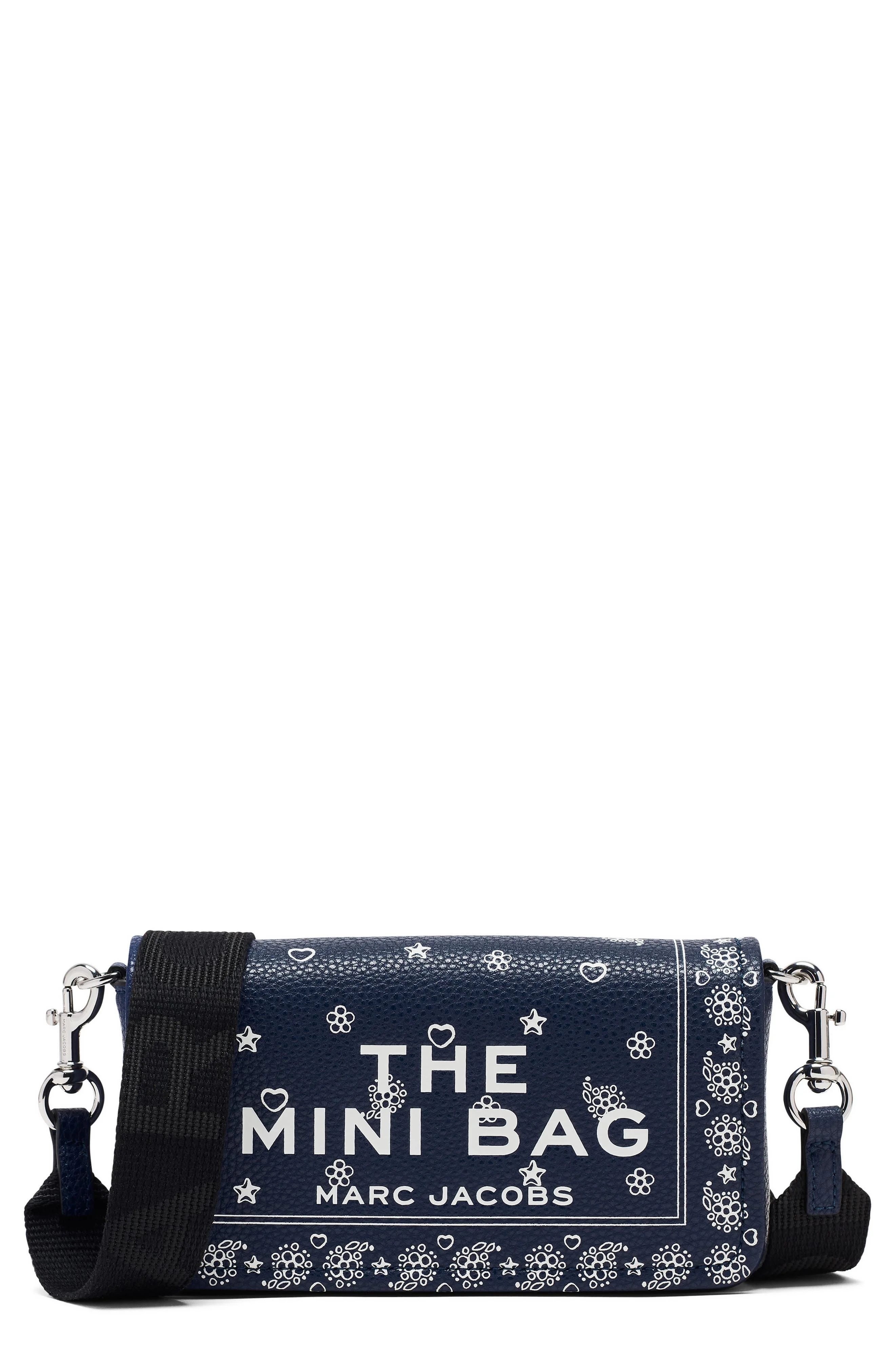 Marc Jacobs The Mini Leather Crossbody Bag in Navy Multi at Nordstrom - 1