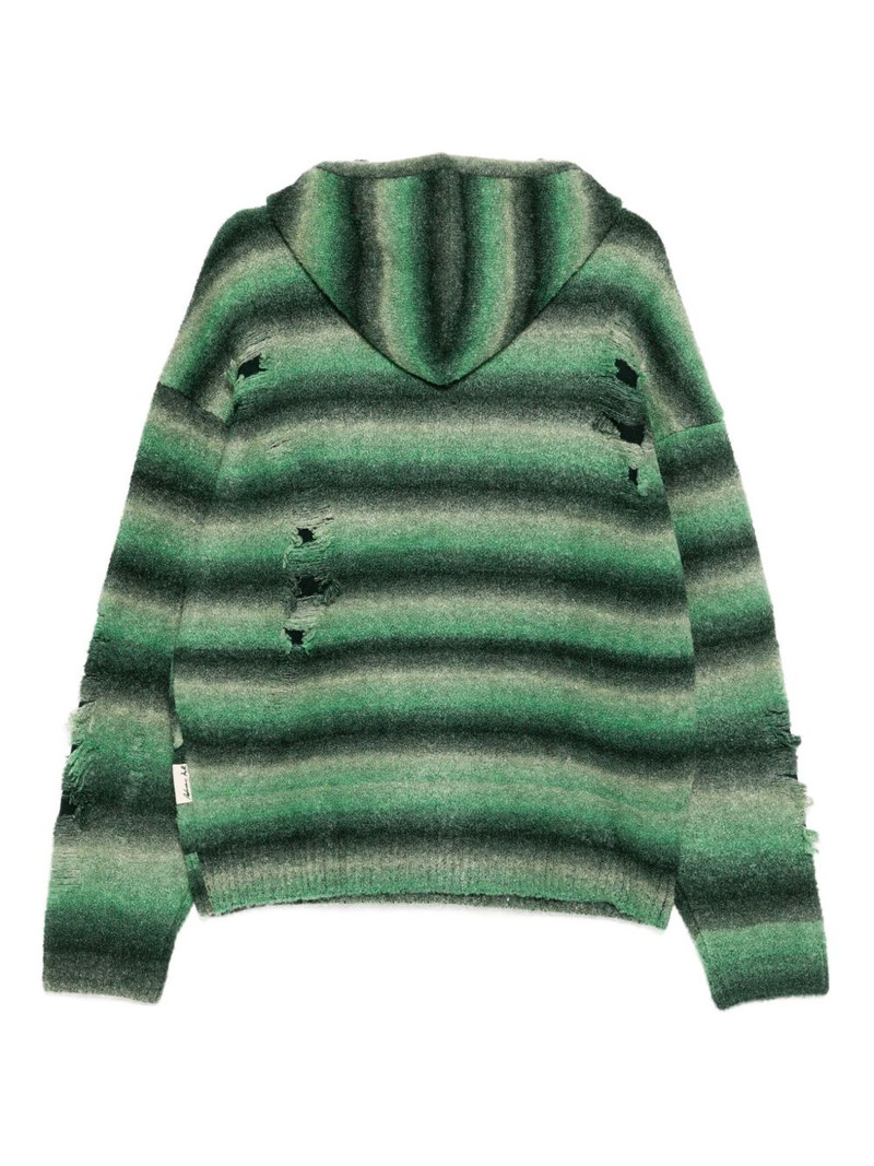 Andersson Bell gradient distressed hoodie outlook