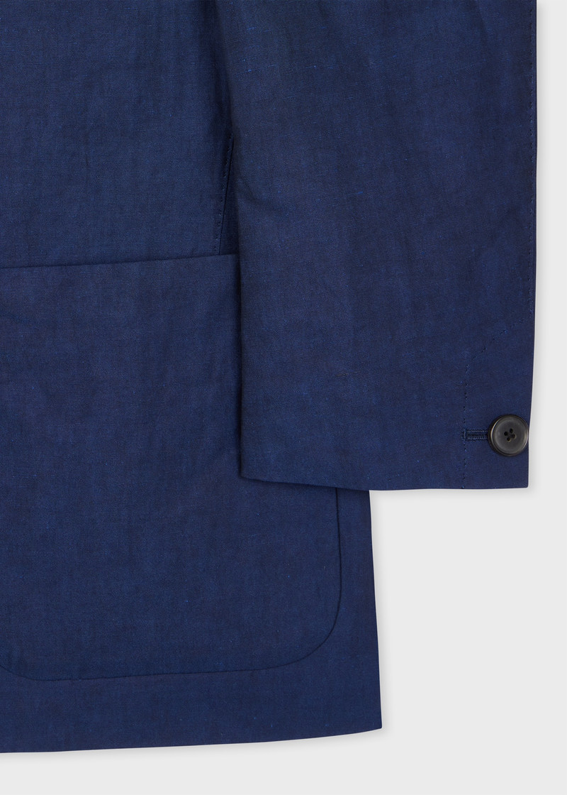 Indigo Cotton-Linen Work Jacket 3