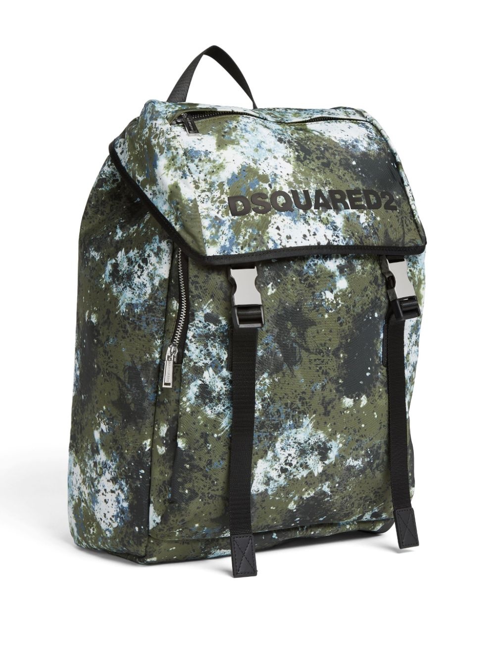 paint-splashes logo-print backpack - 3