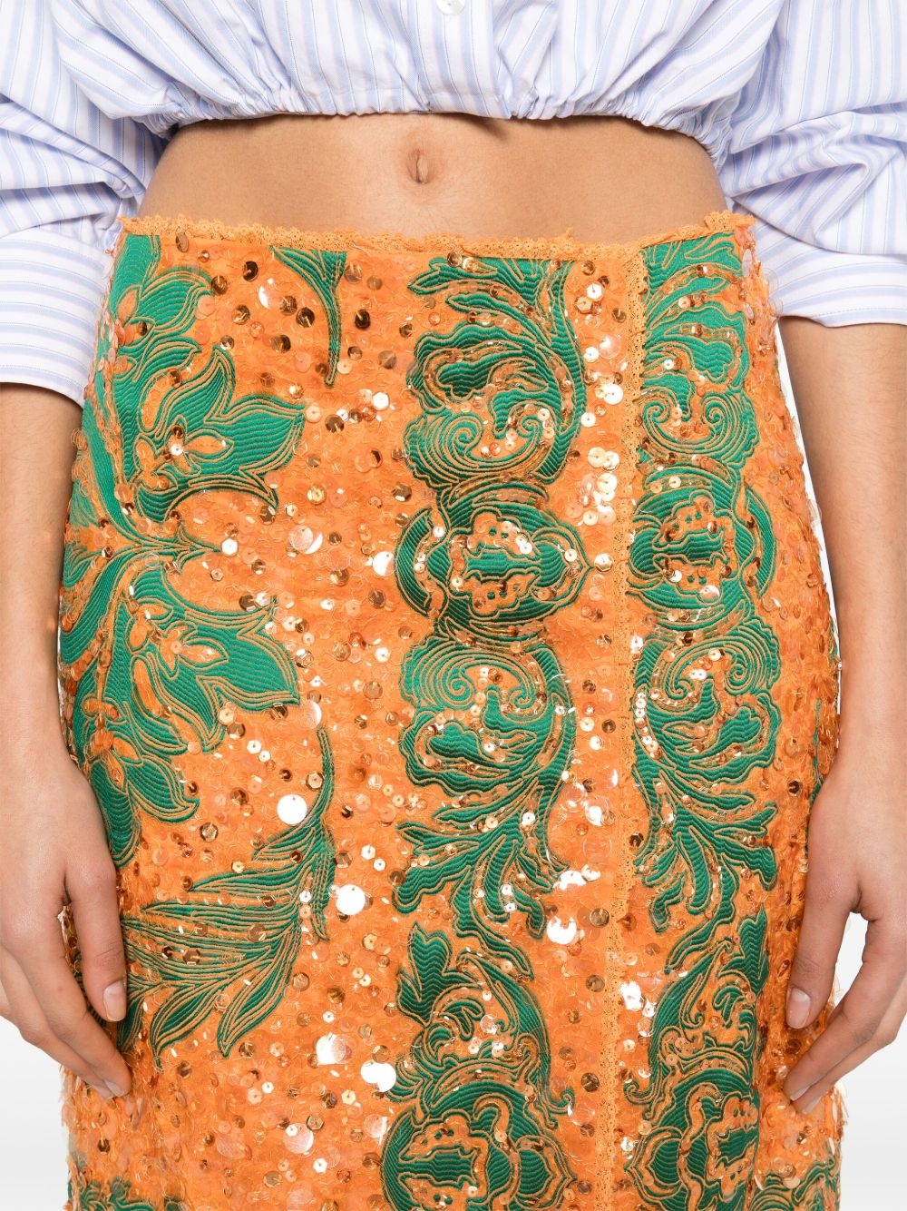 sequinned mini skirt - 5