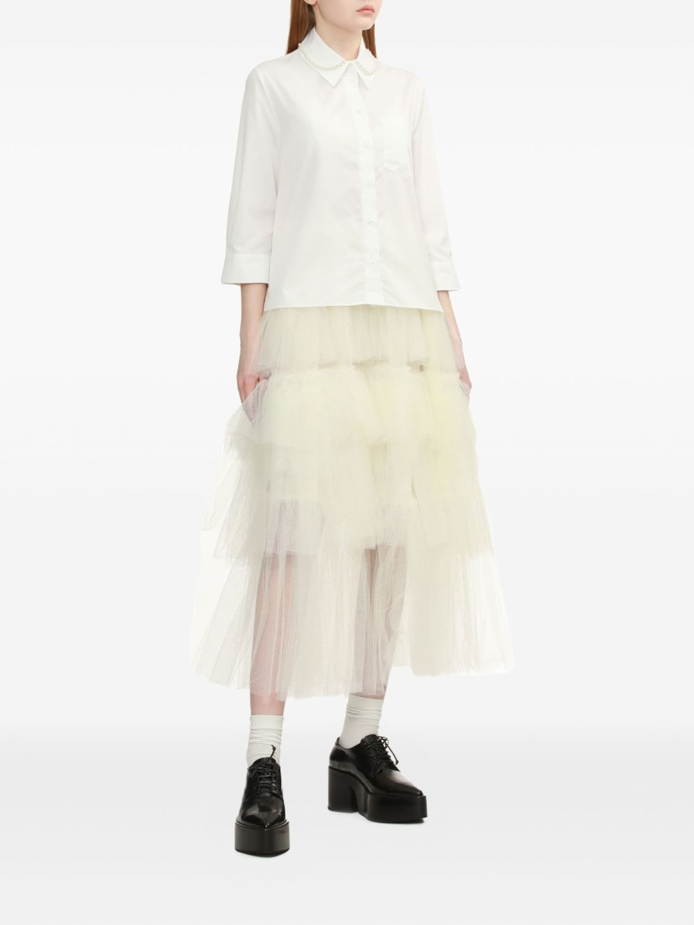 pearl-embellished shirt - 2