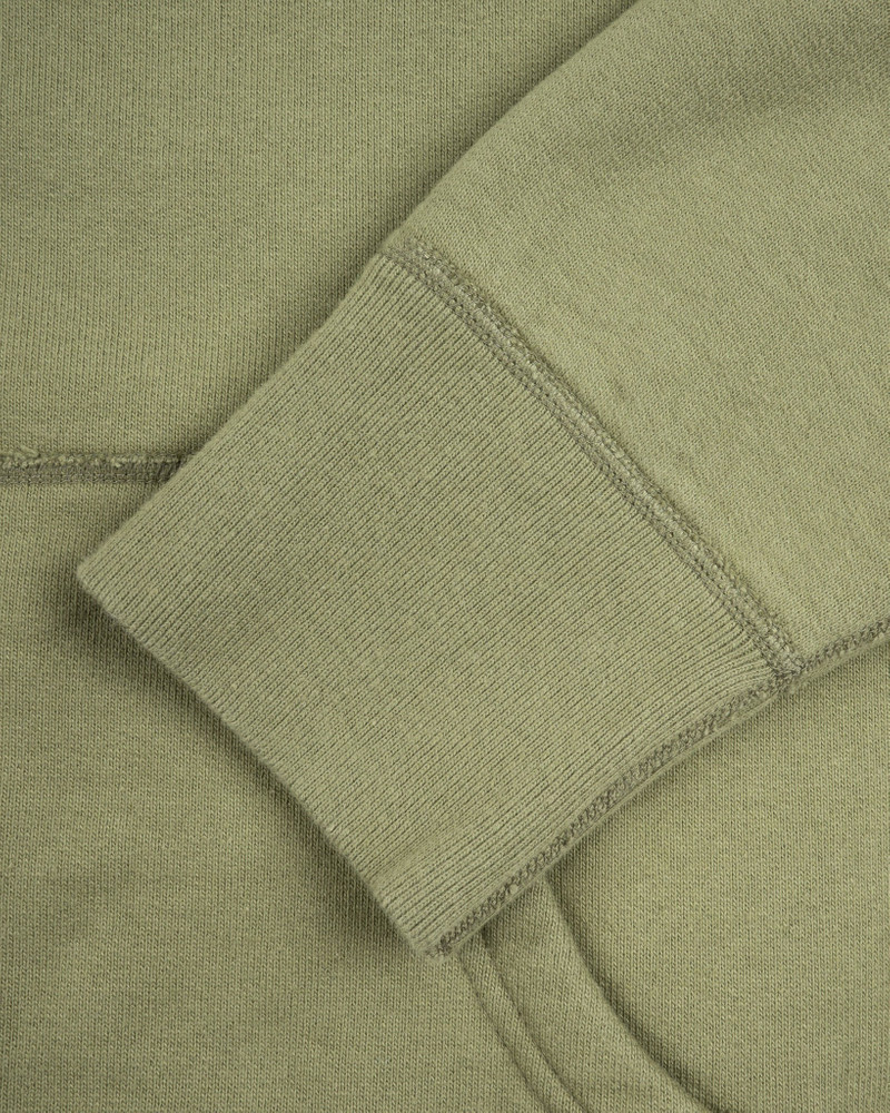 14OZ ULTRA HEAVYWEIGHT LOOPWHEEL COTTON ZIP UP HOODIE - OLIVE 9