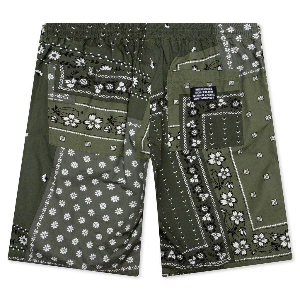 NEIGHBORHOOD BANDANA CHOPPED SHORT - OLIVE DRAB - 2