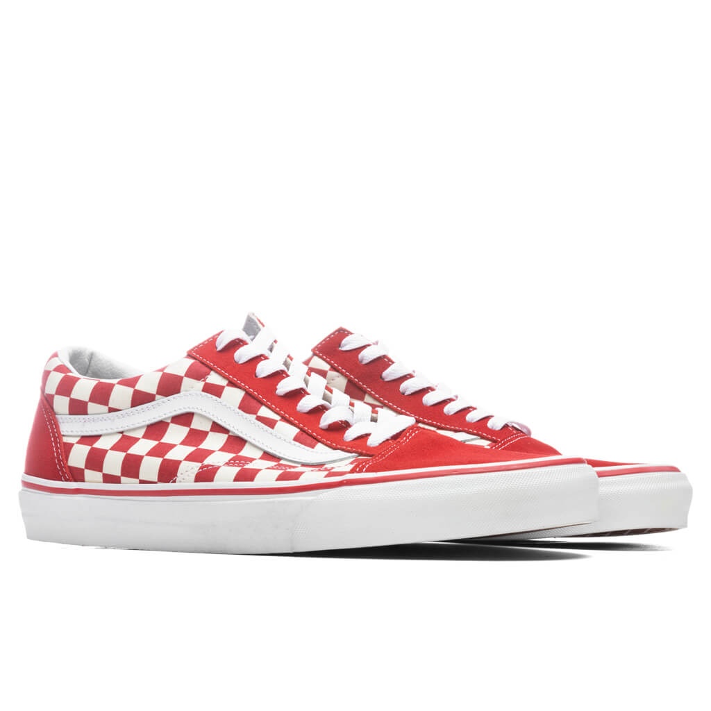 VANS OLD SKOOL PRIMARY CHECKBOARD - RED/WHITE - 2