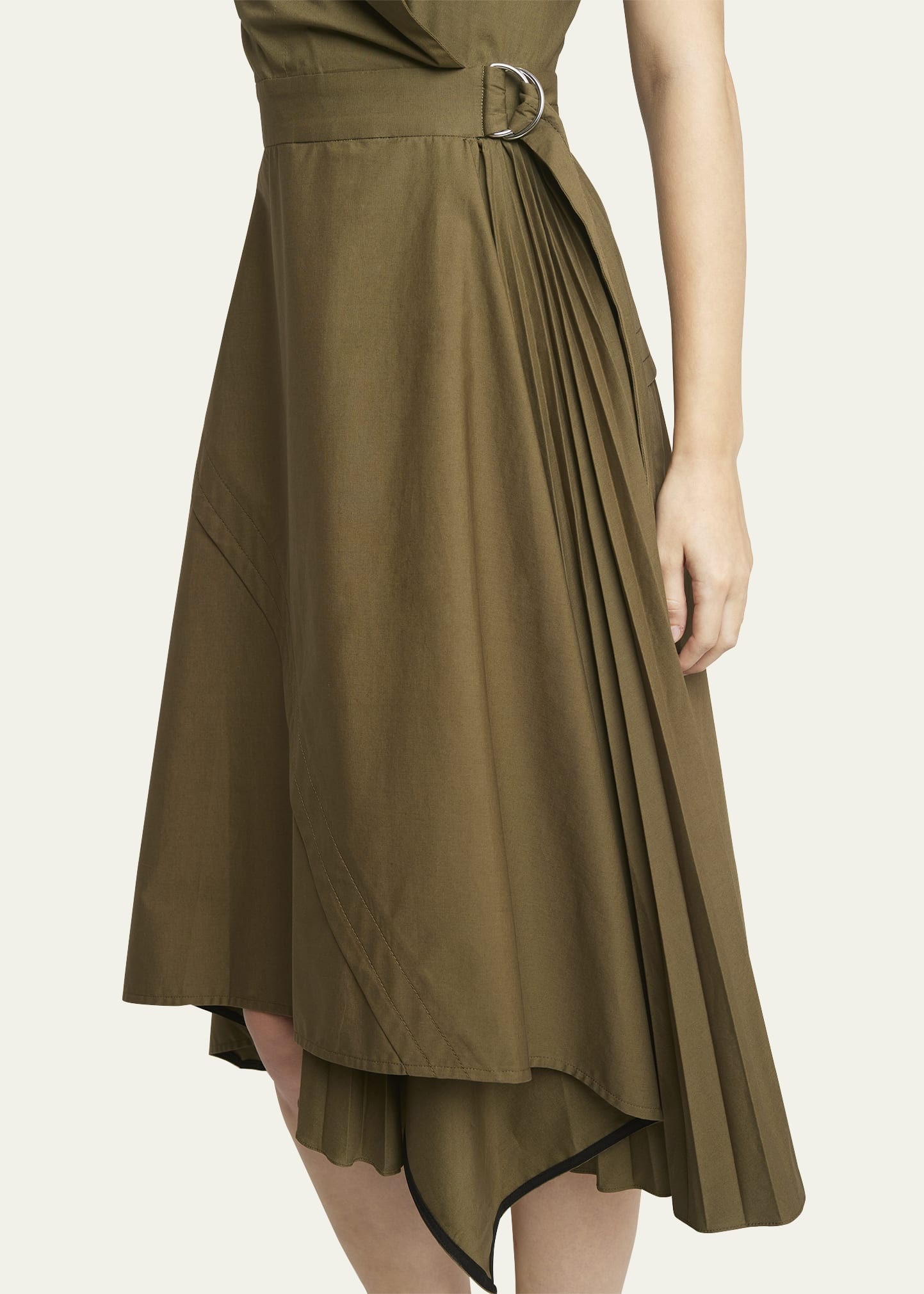 Yoko Compact Poplin Asymmetric Dress - 5