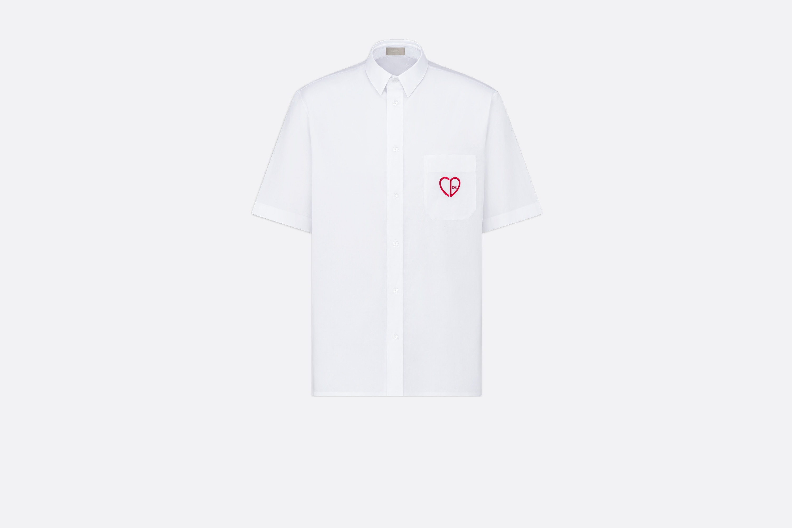 Dior CD Heart Embroidered Short-Sleeved Shirt | dior