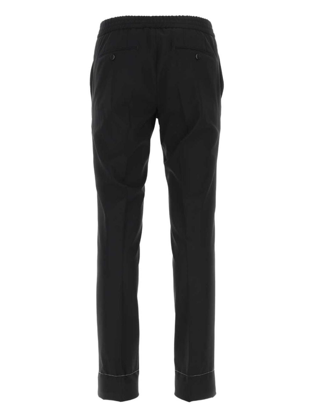 drawstring-waist wool trousers - 2