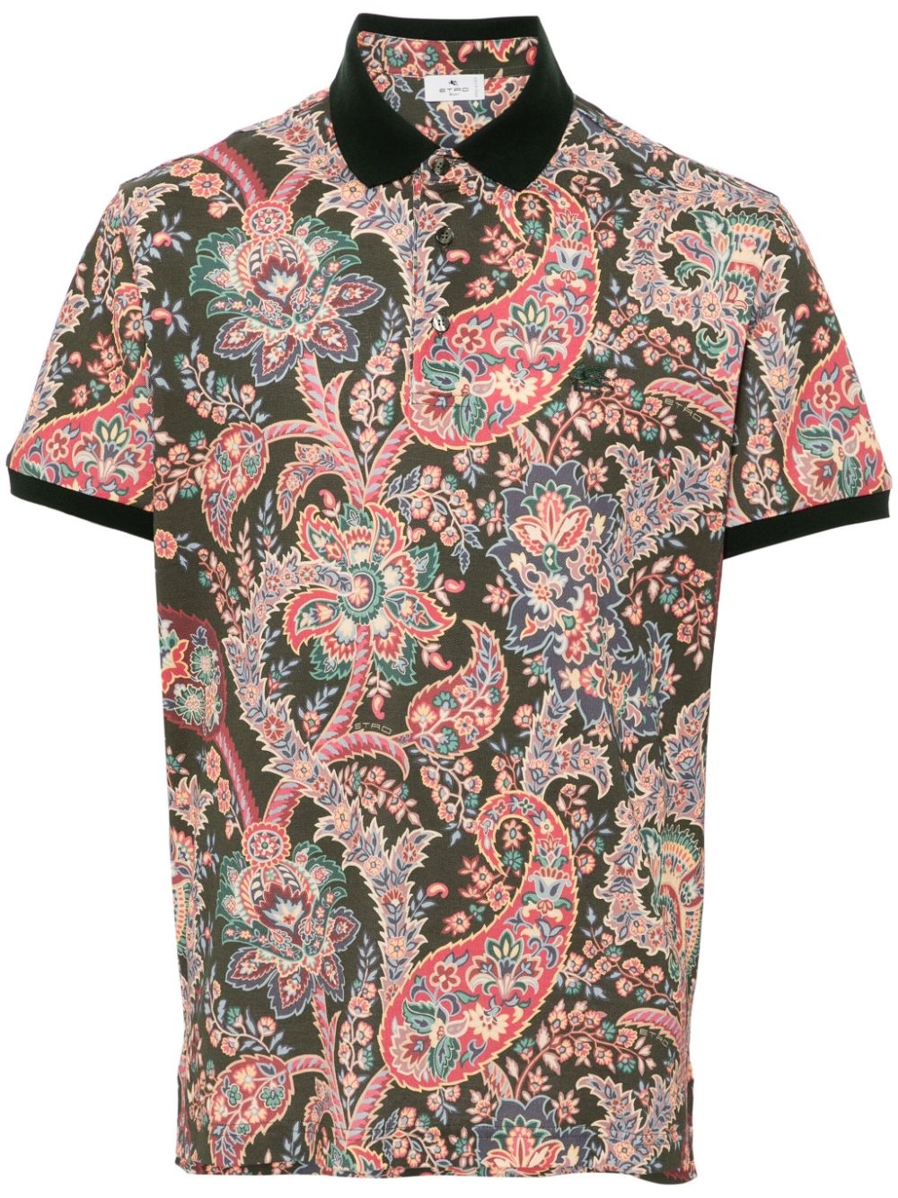 paisley-print polo shirt - 1