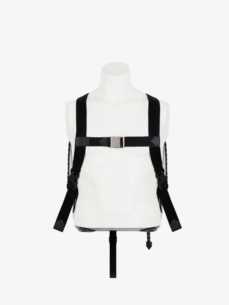 Bond large backpack in leather and canvas 6