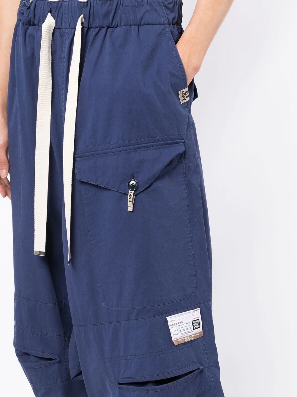 drop-waist tapered trousers - 5