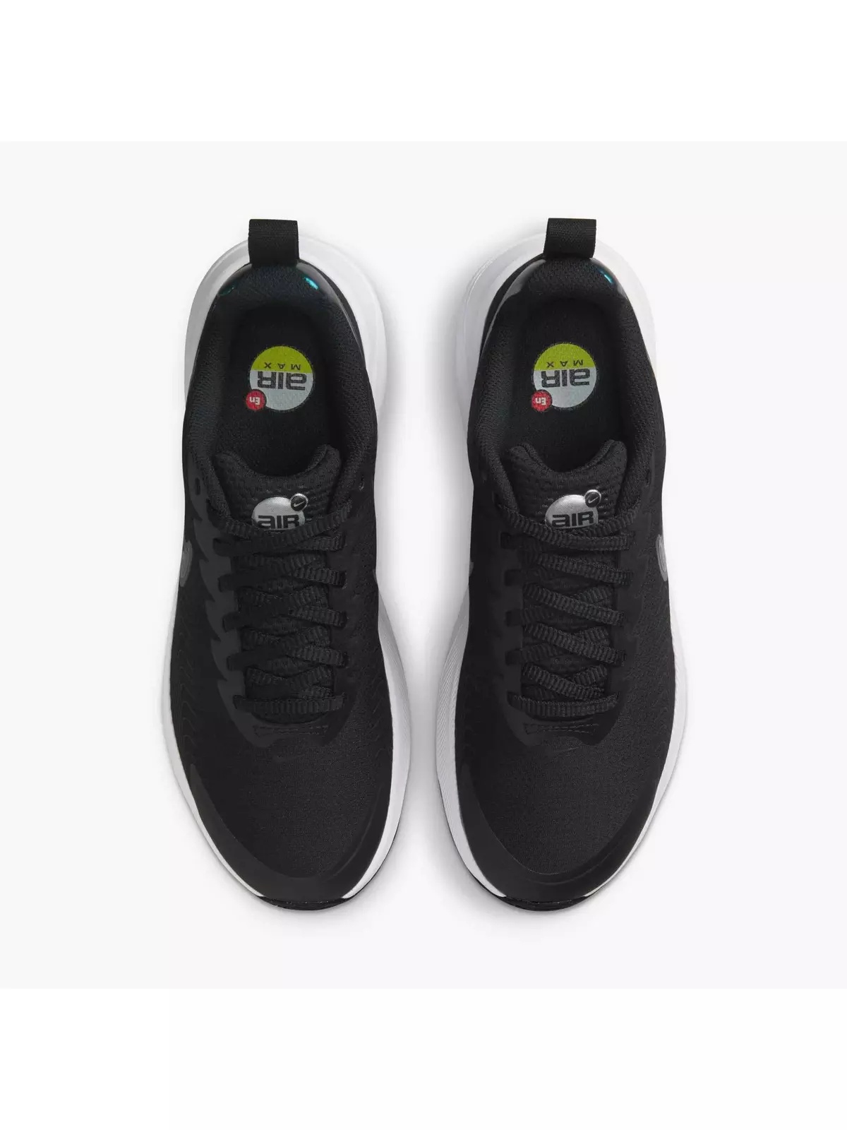Air Max Nuaxis "Black/White/Metallic Silver/Metallic Dark Grey" Women's Shoe - 3