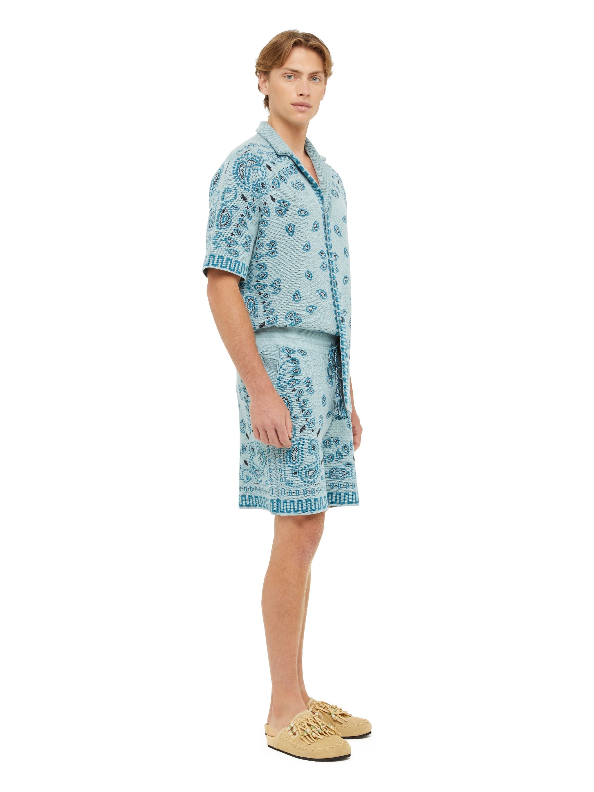 Cotton Piquet Bandana Shorts - 5
