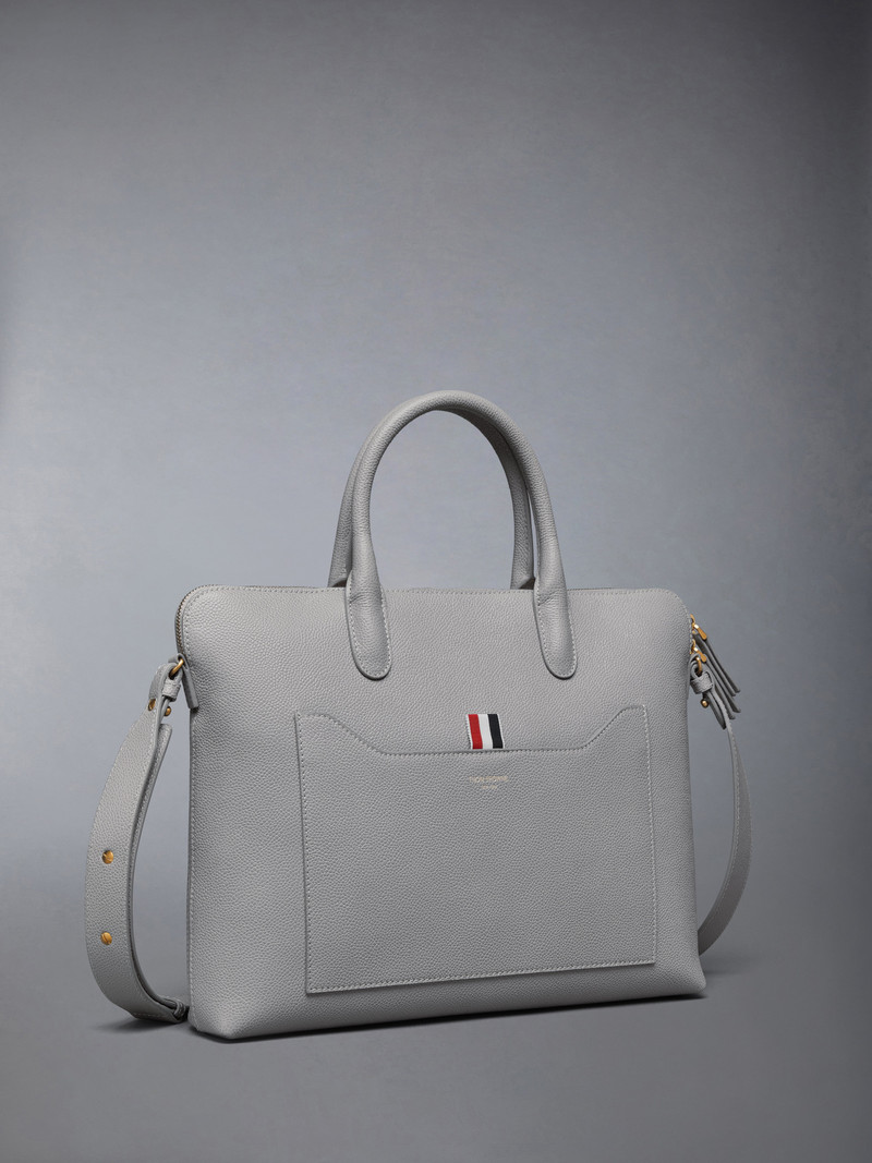 Thom Browne PEBBLE GRAIN SLIM BRIEFCASE outlook