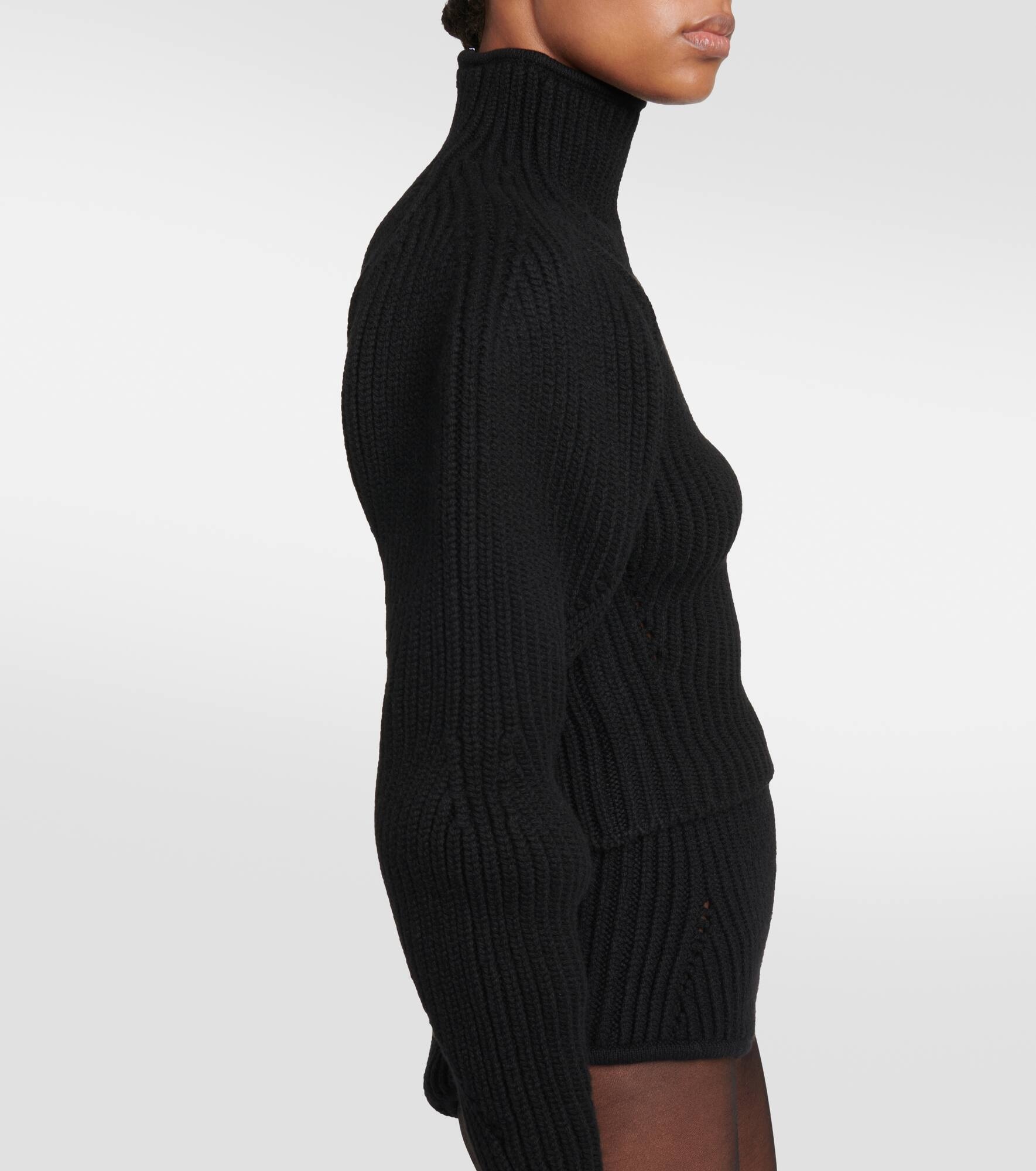 Wool-blend turtleneck sweater - 5