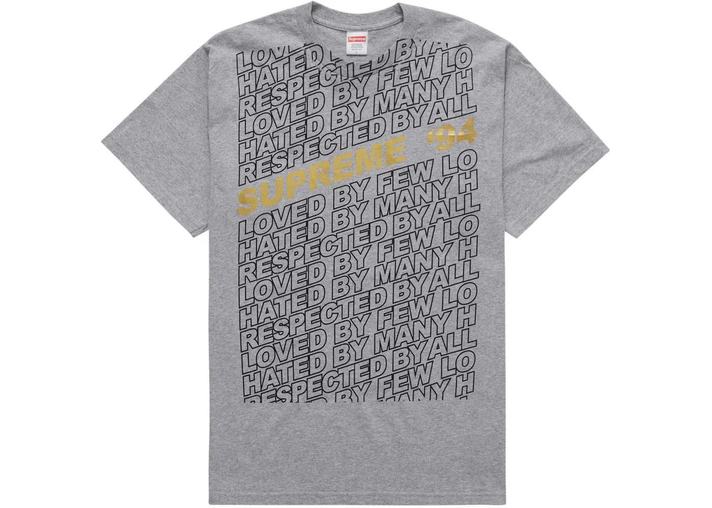 Supreme Respected Tee Heather Grey - 1