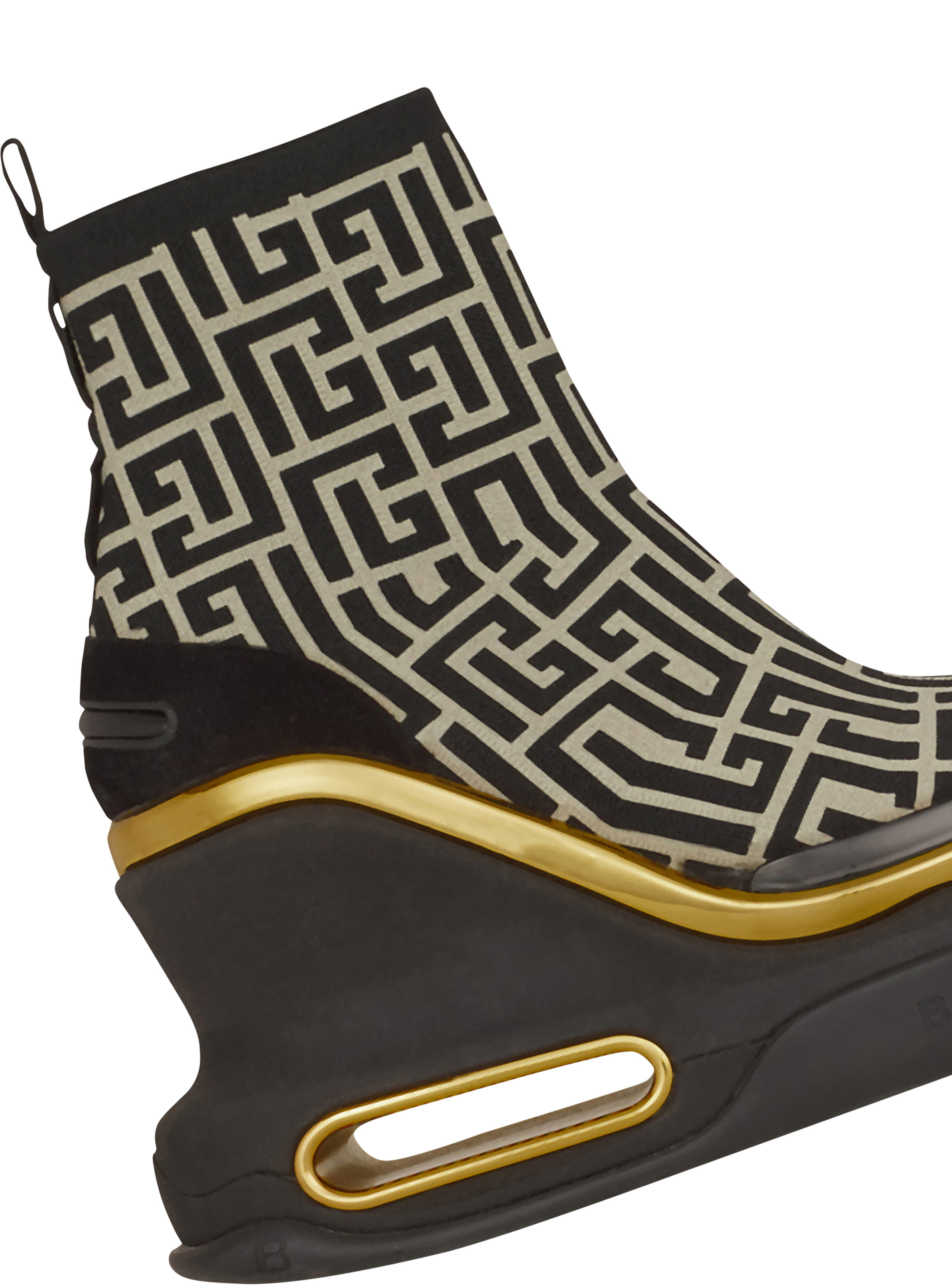 Bicolor and suede B-Bold wedge sneakers - 7