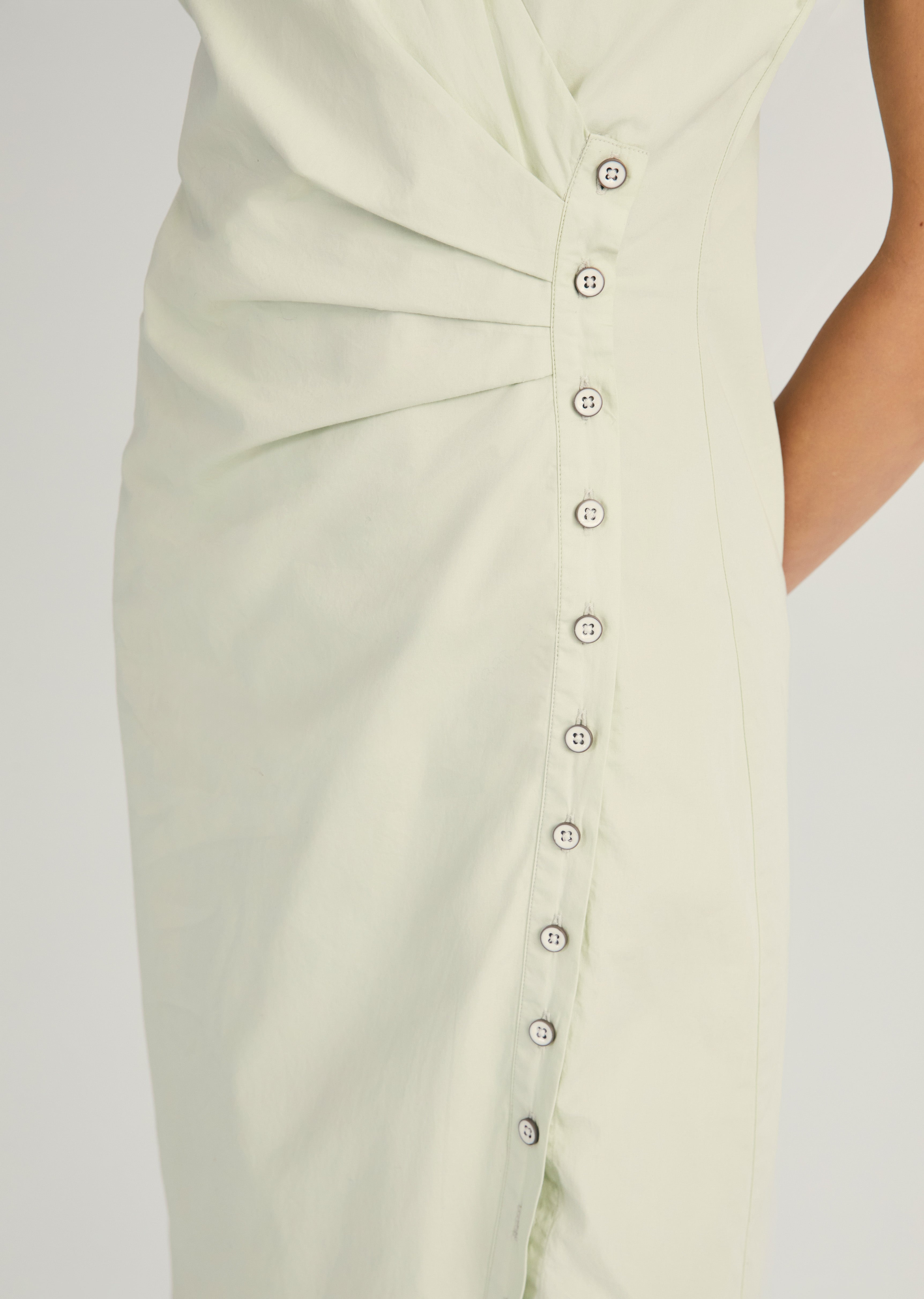 EVI SHORT SLEEVE BUTTONED SHIRT DRESS - 3