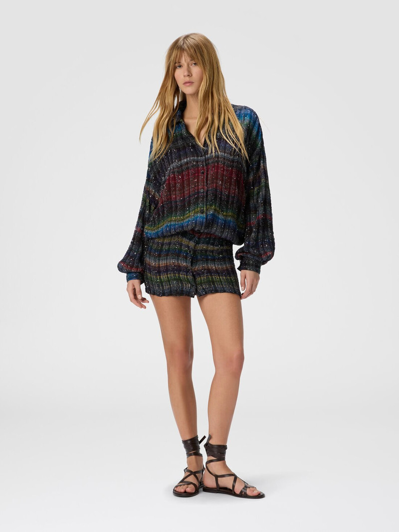 Missoni Midi dress with v-neck and wave pattern outlook