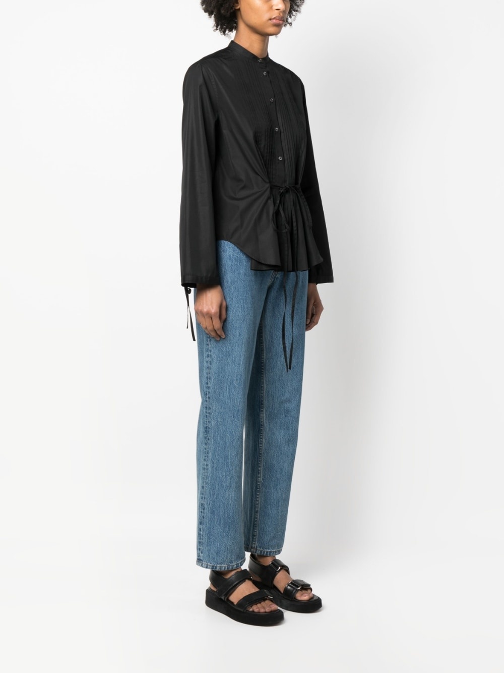 peplum button-down shirt - 3