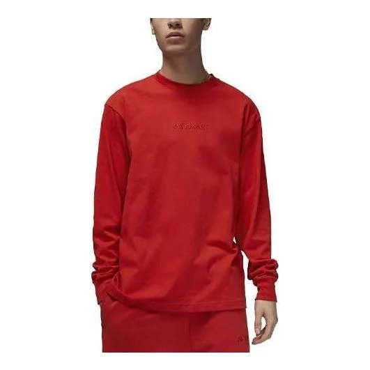 Air Jordan Wordmark Long-Sleeve T-Shirt 'Mystic Red' FJ0702-622 - 1